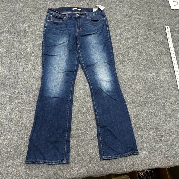 Levi's Denim - Levi's Jeans Womens Size 28 415 Relaxed Bootcut Dark Wash Blue Stretch Denim